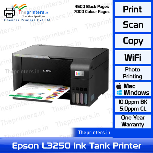 Epson EcoTank L3250 A4 Wi-Fi All-in-One Ink Tank Printer